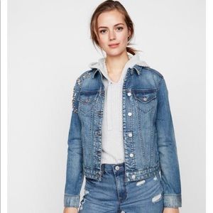 NWT Express Rhinestone Jean jacket !! Size Medium